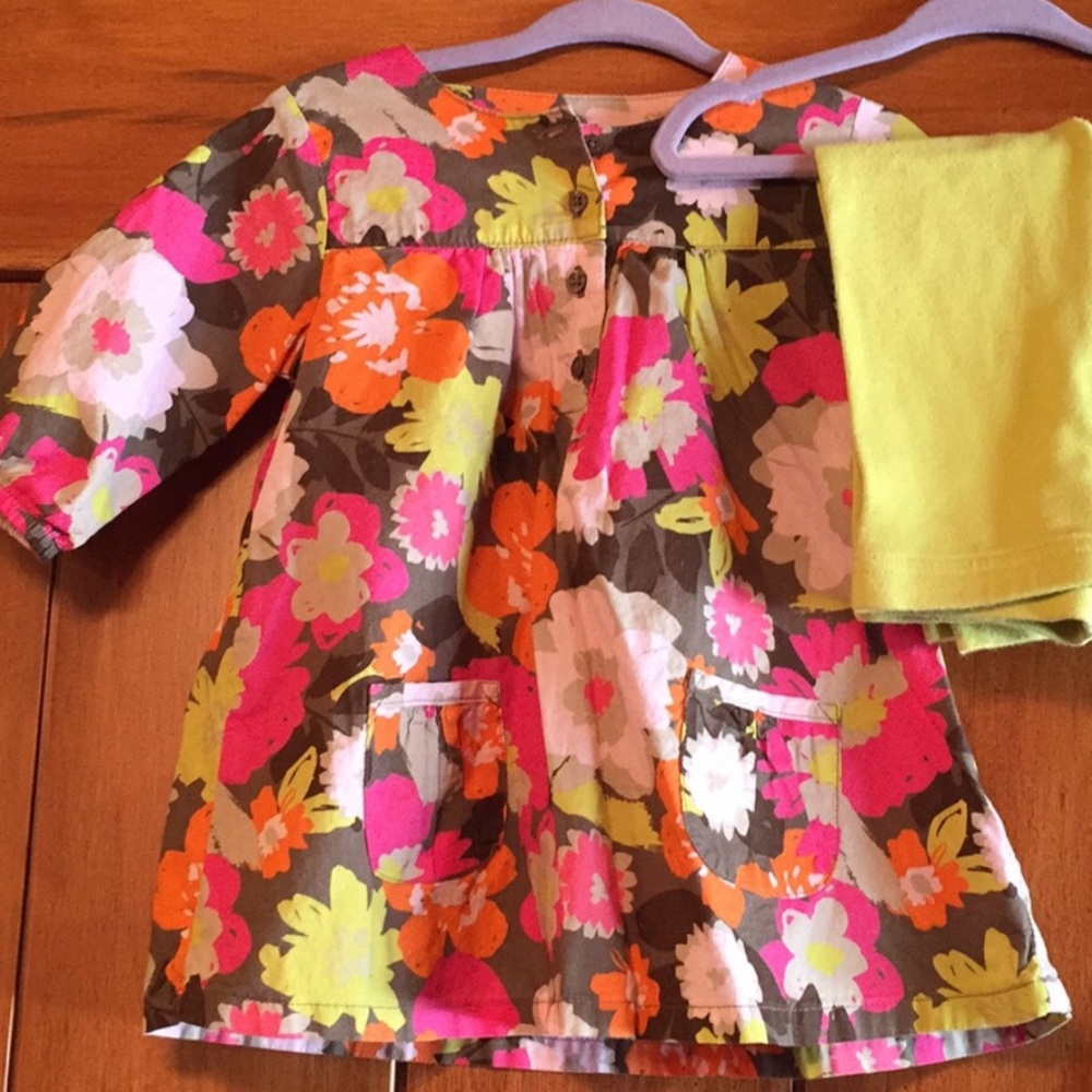 5/$25 Vintage Boho Retro Floral Tunic Dress | Baby Girl